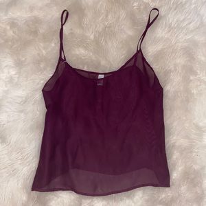 Sheer purple tank 💜